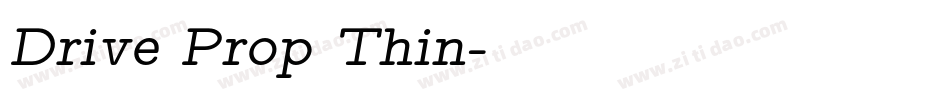 Drive Prop Thin字体转换